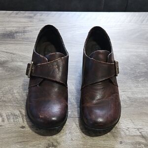 b.o.c. Brown Leather Mules